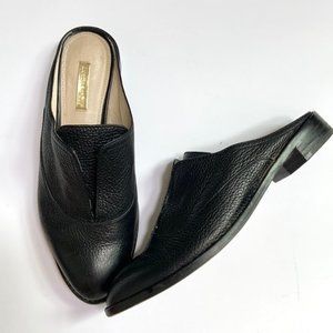 Anthro Louise et Cie Freyda Black Leather Mule 9.5